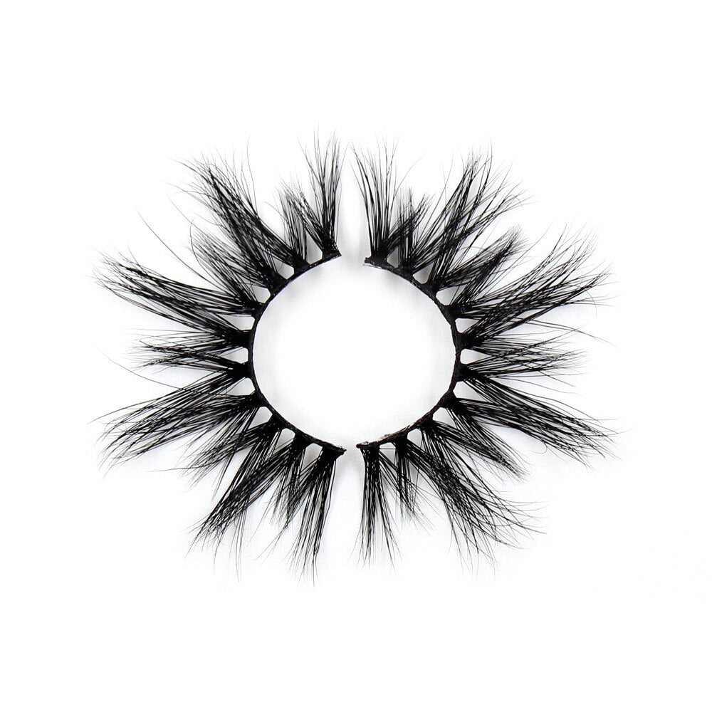 AMAOLASH 3D Mink Eyelashes Cross Thick Luxury Handmade Fluffy Long Lasting False Eyelashes 25mm Dramatic Full stripe Lashes G16 humolife
