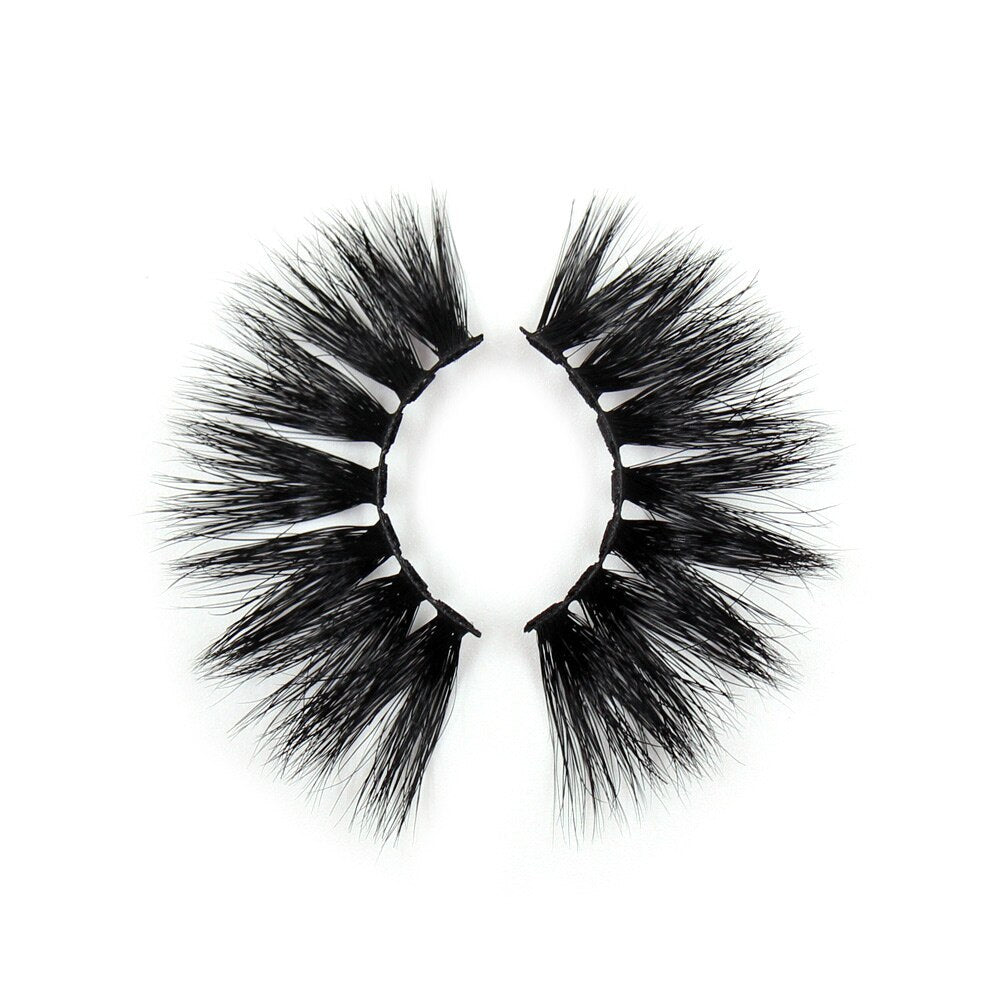 AMAOLASH 3D Mink Eyelashes Cross Thick Luxury Handmade Fluffy Long Lasting False Eyelashes 25mm Dramatic Full stripe Lashes G16 humolife