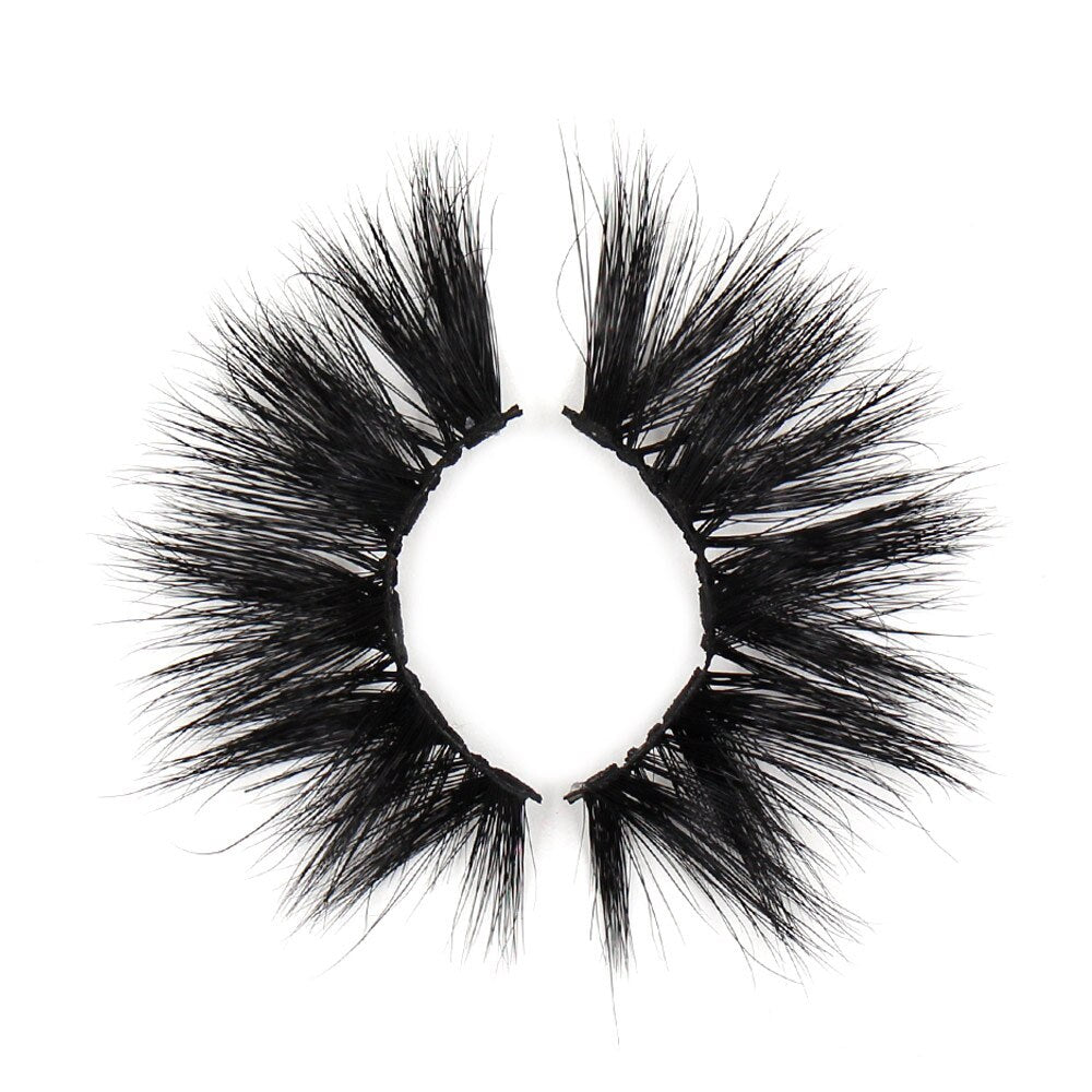 AMAOLASH 3D Mink Eyelashes Cross Thick Luxury Handmade Fluffy Long Lasting False Eyelashes 25mm Dramatic Full stripe Lashes G16 humolife