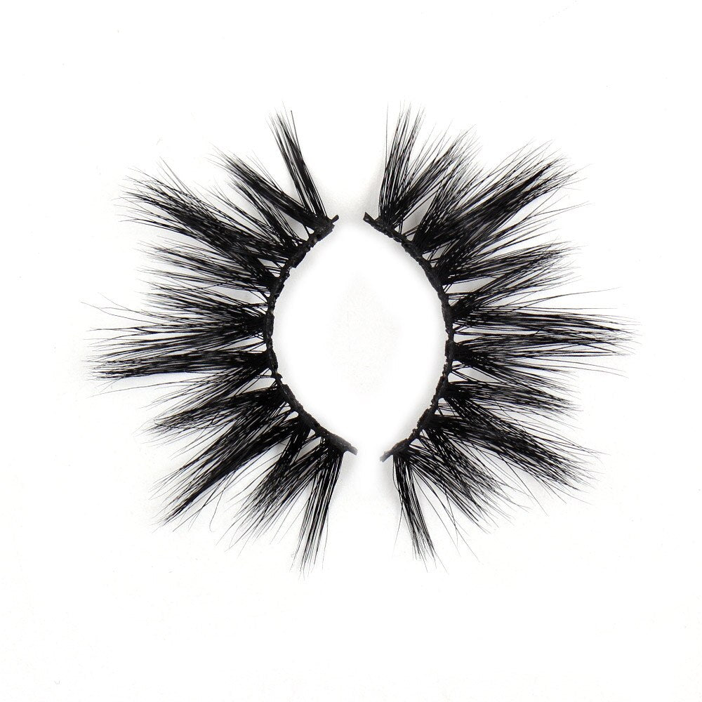 AMAOLASH 3D Mink Eyelashes Cross Thick Luxury Handmade Fluffy Long Lasting False Eyelashes 25mm Dramatic Full stripe Lashes G16 humolife