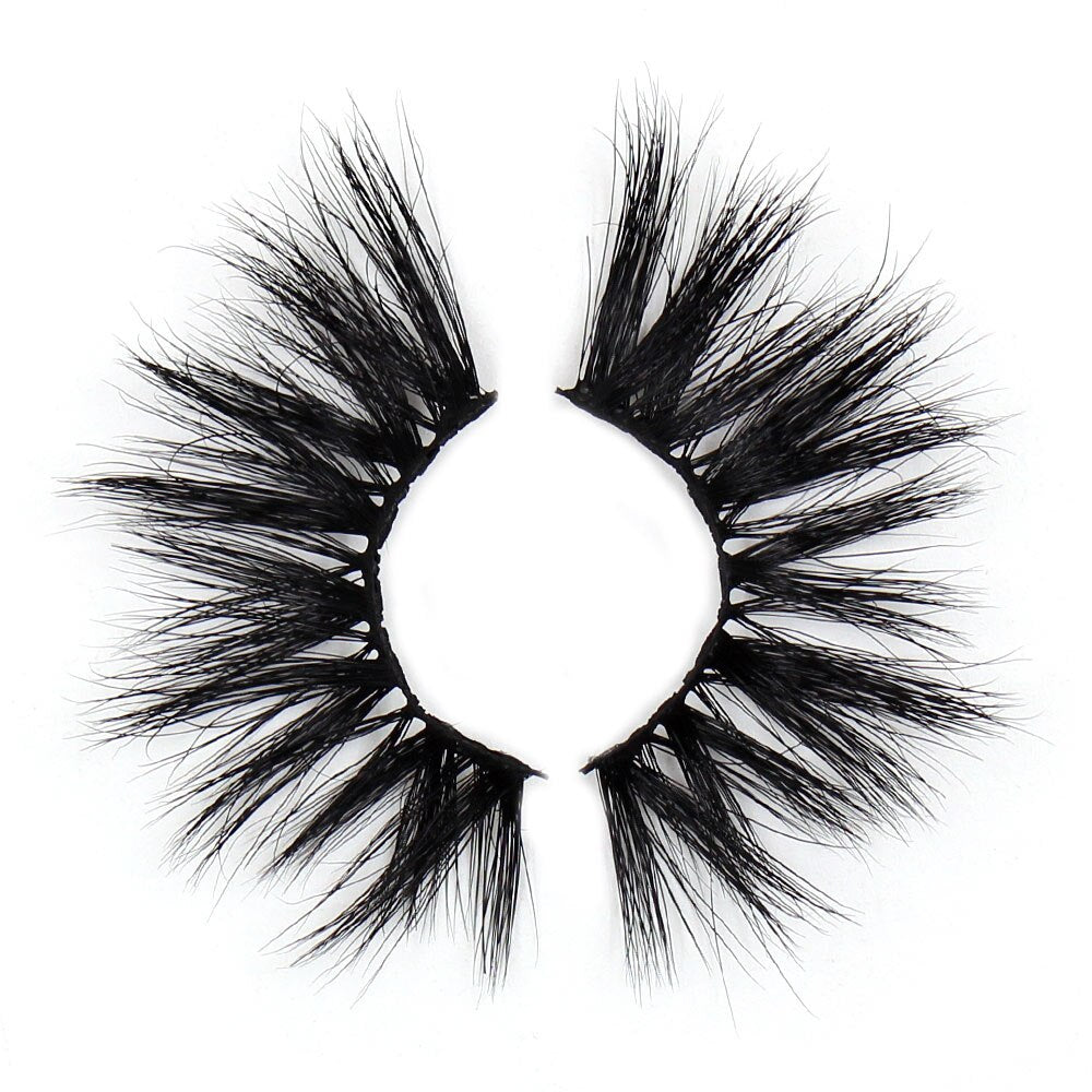 AMAOLASH 3D Mink Eyelashes Cross Thick Luxury Handmade Fluffy Long Lasting False Eyelashes 25mm Dramatic Full stripe Lashes G16 humolife