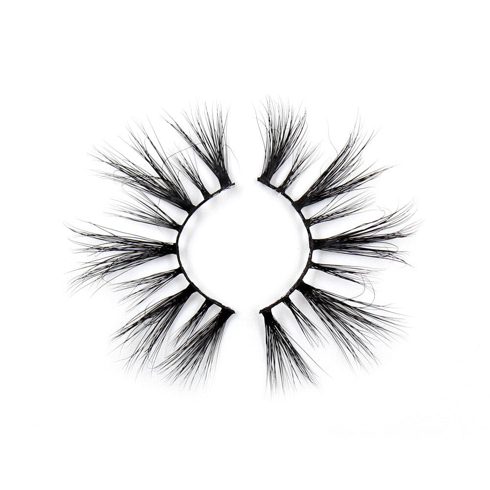 AMAOLASH 3D Mink Eyelashes Cross Thick Luxury Handmade Fluffy Long Lasting False Eyelashes 25mm Dramatic Full stripe Lashes G16 humolife