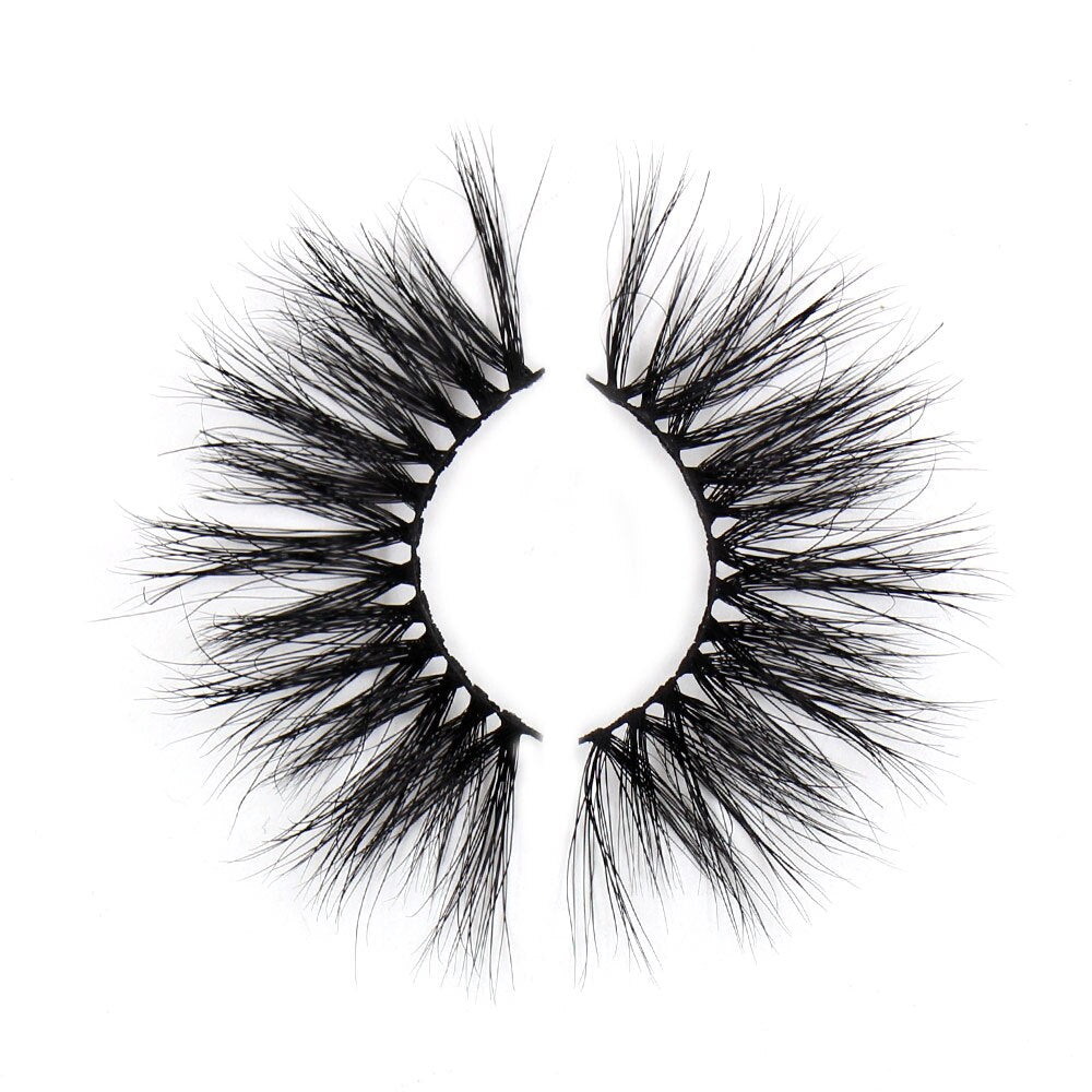 AMAOLASH 3D Mink Eyelashes Cross Thick Luxury Handmade Fluffy Long Lasting False Eyelashes 25mm Dramatic Full stripe Lashes G16 humolife