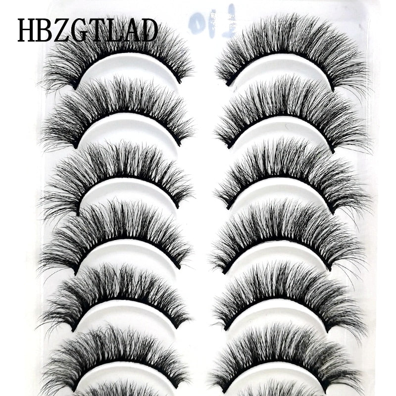 NEW 10 Pairs Natural False Eyelashes Fake Lashes Long Makeup 3d Mink Lashes Extension Eyelash Mink Eyelashes for Beauty 54 humolife