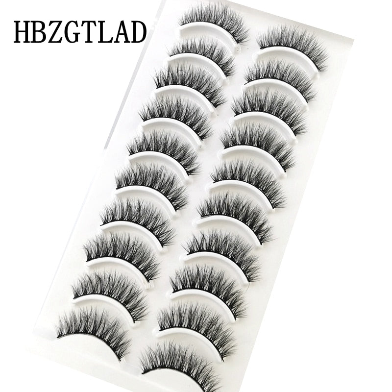 NEW 10 Pairs Natural False Eyelashes Fake Lashes Long Makeup 3d Mink Lashes Extension Eyelash Mink Eyelashes for Beauty 54 humolife