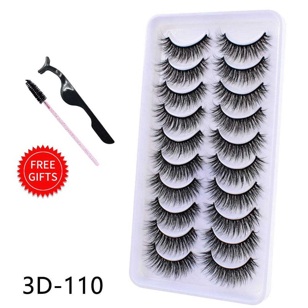 5/10Pairs 3D Mink Lashes Natural Eyelashes Dramatic False Eyelashes Faux Cils Makeup Wholesale Fake Eyelash Extension maquiagem humolife