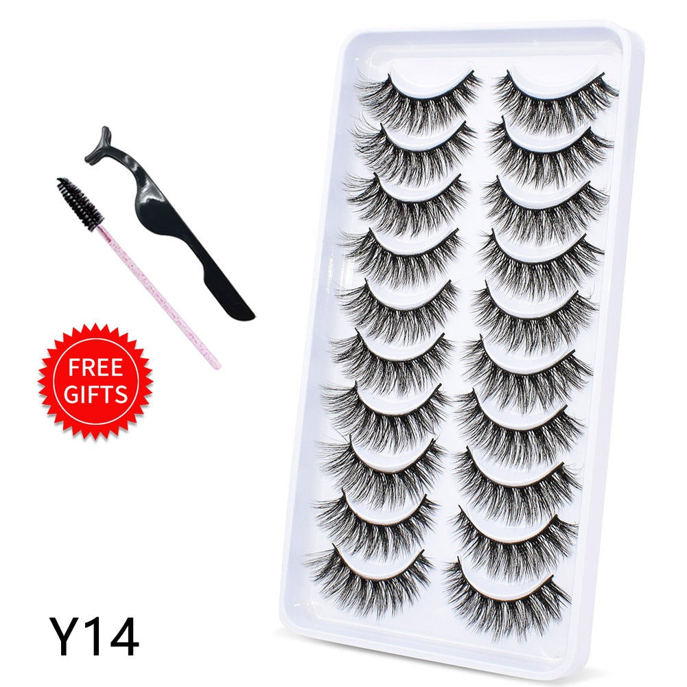 5/10Pairs 3D Mink Lashes Natural Eyelashes Dramatic False Eyelashes Faux Cils Makeup Wholesale Fake Eyelash Extension maquiagem humolife