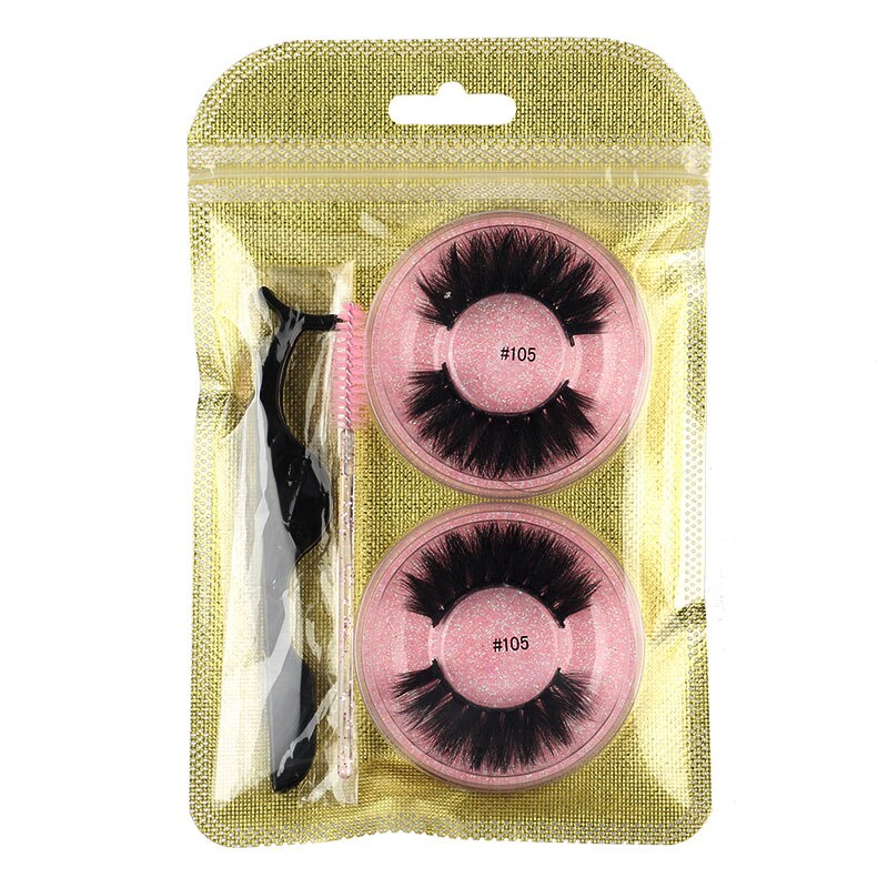 MEISHENJIE 2 Pairs natural false eyelashes thick makeup 3d mink lashes soft eyelash extension fake eyelash fluffy mink eyelashes humolife