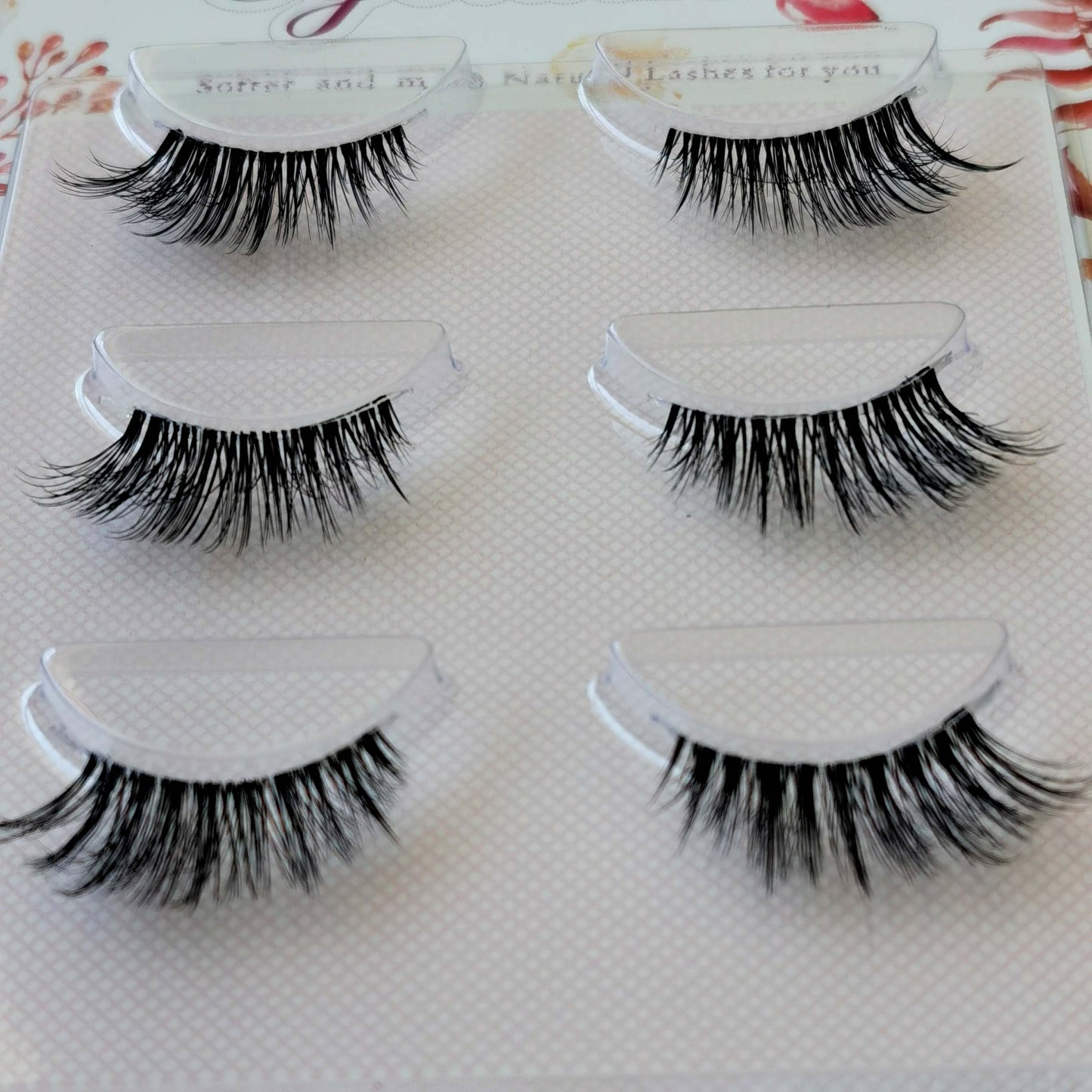 NEW Wholesale Mink Eyelashes 3pair lashes invisible band mink lashes reusable false eyelashes Makeup in Bulk humolife