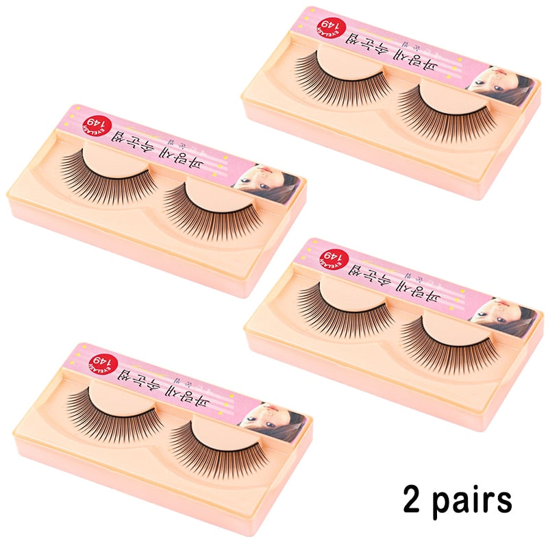MEISHENJIE 2 Pairs natural false eyelashes thick makeup 3d mink lashes soft eyelash extension fake eyelash fluffy mink eyelashes humolife