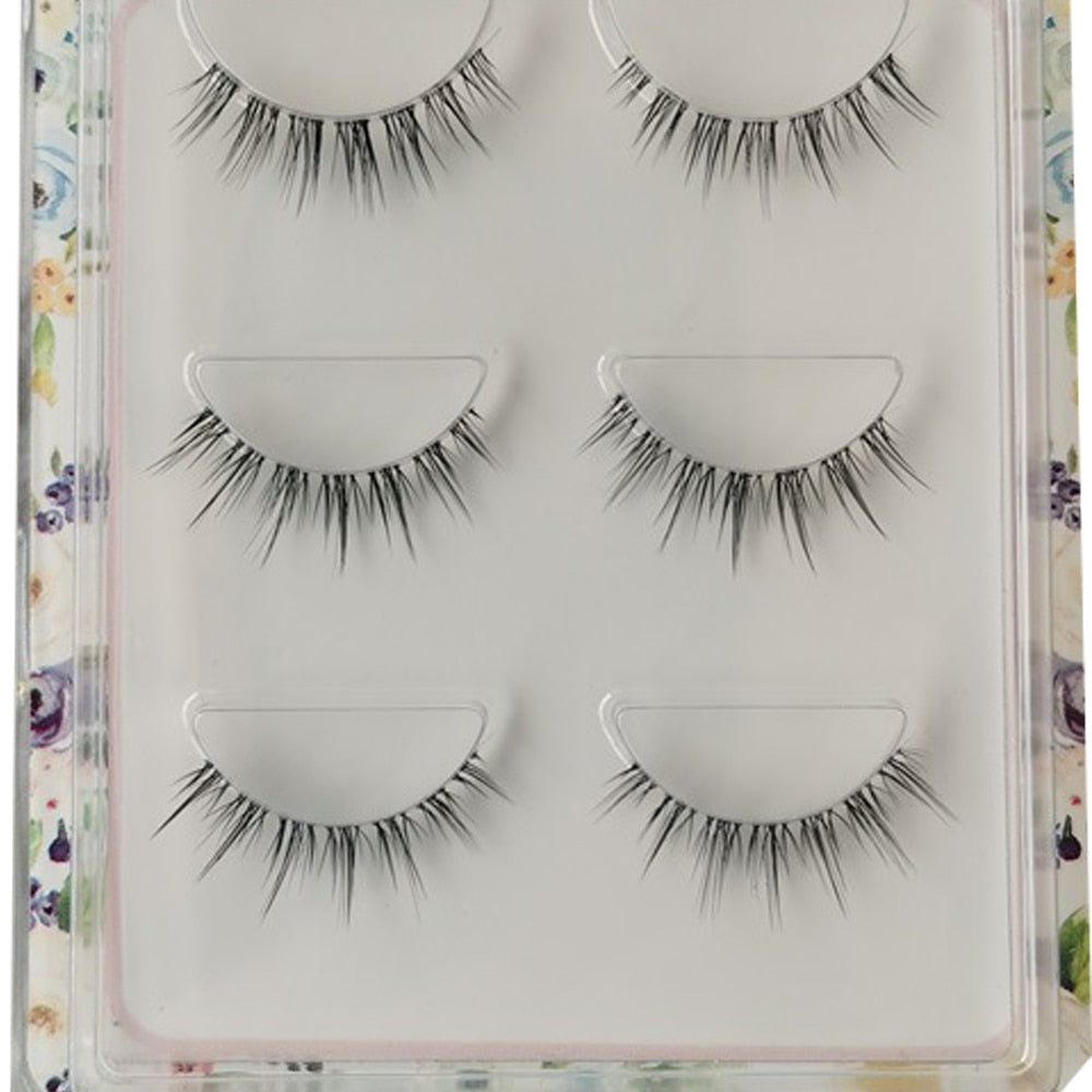 NEW Wholesale Mink Eyelashes 3pair lashes invisible band mink lashes reusable false eyelashes Makeup in Bulk humolife