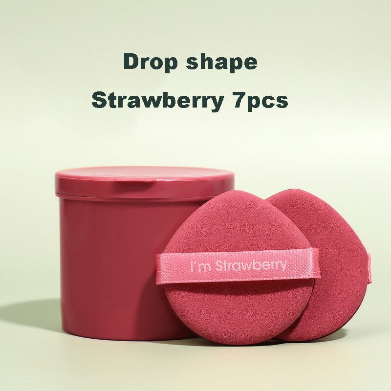 1/3/7 PCS Strawberry Cosmetic Puff Set Double Side Women Soft Makeup Sponge Beauty Blender Make Up Powder Tools humolife