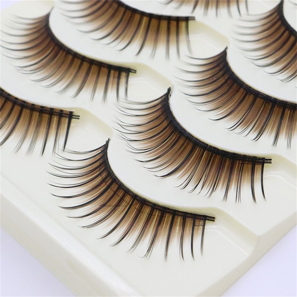 1/5Pairs Soft Mink False Eyelashes Natural 3D Fake Eye Lashes with Shiny Rhinestones Makeup Party Colored Extension Eyelashes humolife