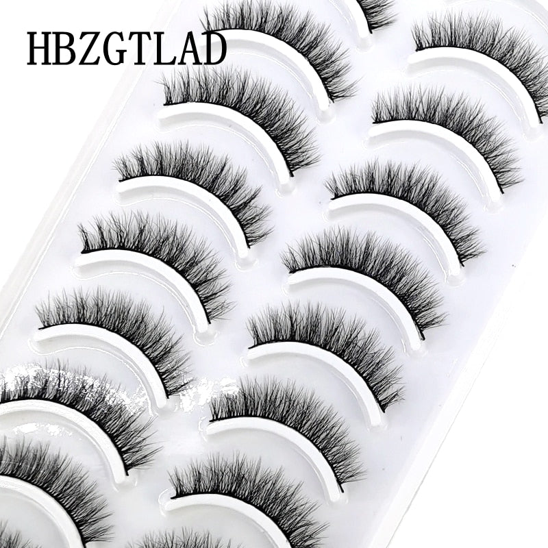 NEW 10 Pairs Natural False Eyelashes Fake Lashes Long Makeup 3d Mink Lashes Extension Eyelash Mink Eyelashes for Beauty 54 humolife