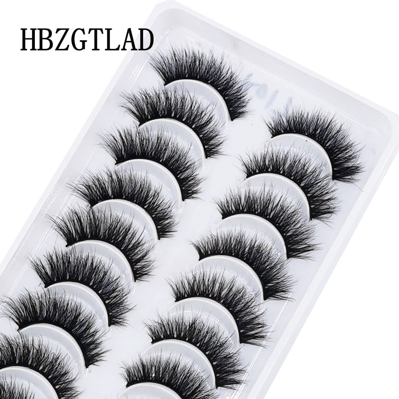 NEW 10 Pairs Natural False Eyelashes Fake Lashes Long Makeup 3d Mink Lashes Extension Eyelash Mink Eyelashes for Beauty 54 humolife