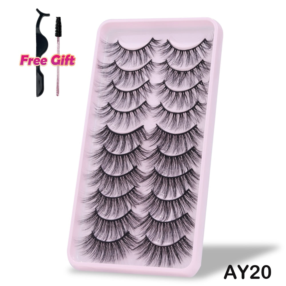 5/10Pairs 3D Mink Lashes Natural Eyelashes Dramatic False Eyelashes Faux Cils Makeup Wholesale Fake Eyelash Extension maquiagem humolife