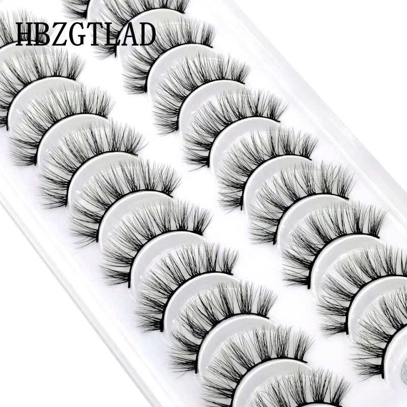 NEW 10 Pairs Natural False Eyelashes Fake Lashes Long Makeup 3d Mink Lashes Extension Eyelash Mink Eyelashes for Beauty 54 humolife