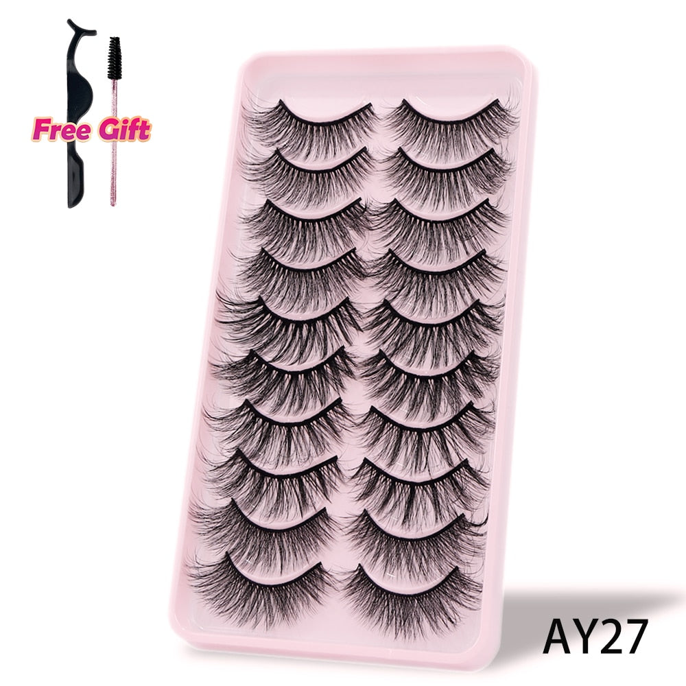 5/10Pairs 3D Mink Lashes Natural Eyelashes Dramatic False Eyelashes Faux Cils Makeup Wholesale Fake Eyelash Extension maquiagem humolife