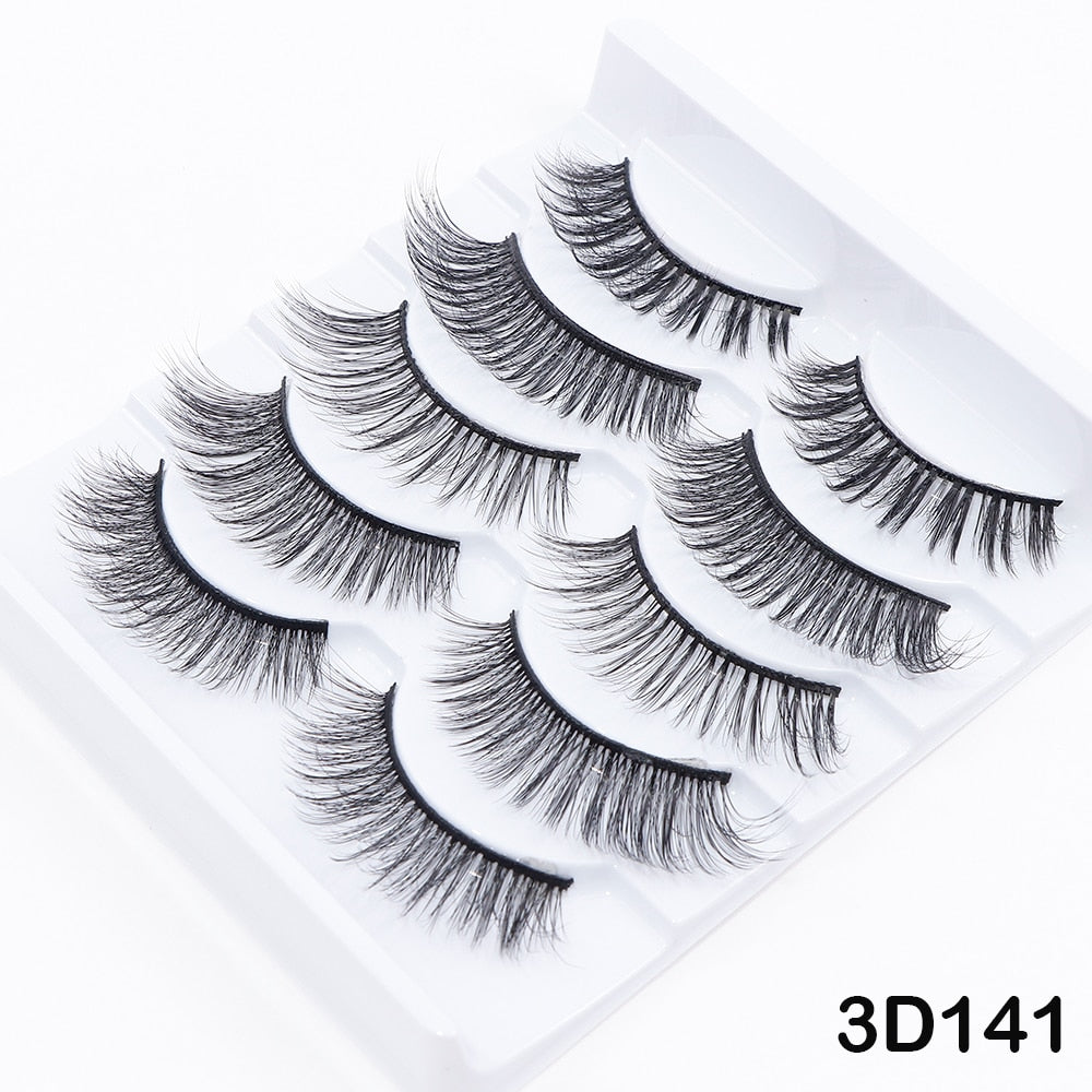 5/10Pairs 3D Mink Lashes Natural Eyelashes Dramatic False Eyelashes Faux Cils Makeup Wholesale Fake Eyelash Extension maquiagem humolife