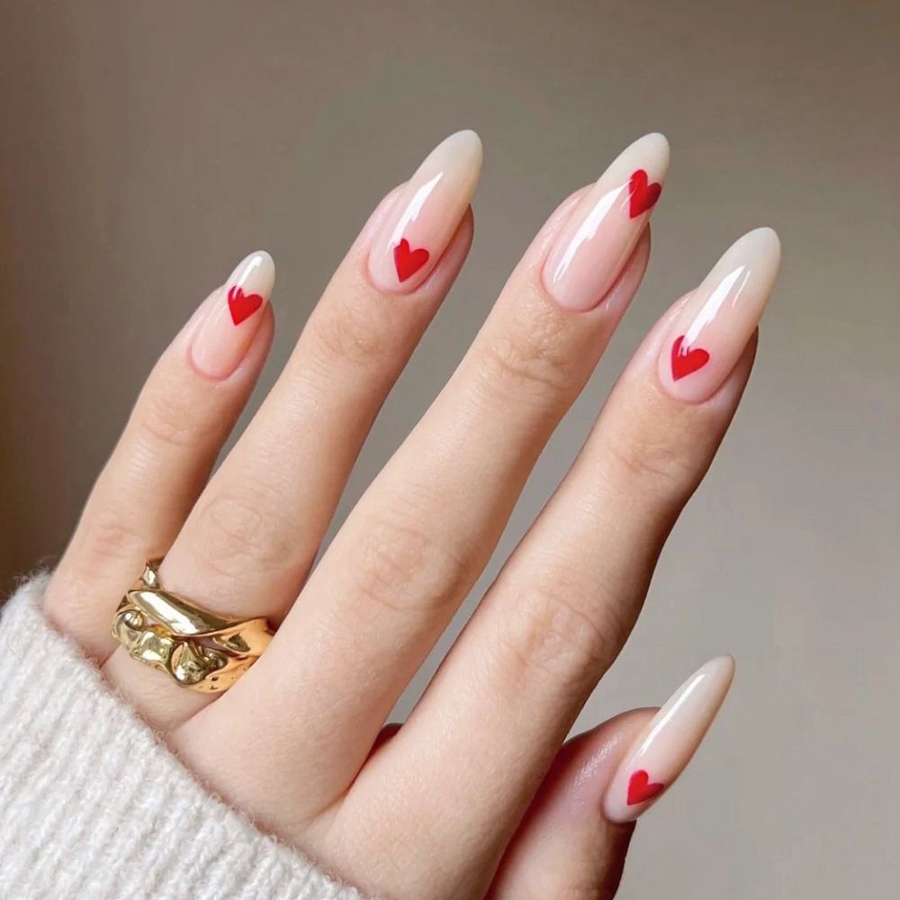 24Pcs/Box Charming Pink Flame Short Ballet Wearable Fake Nails press on Square Head Full Cover Detachable Finished Fingernails humolife