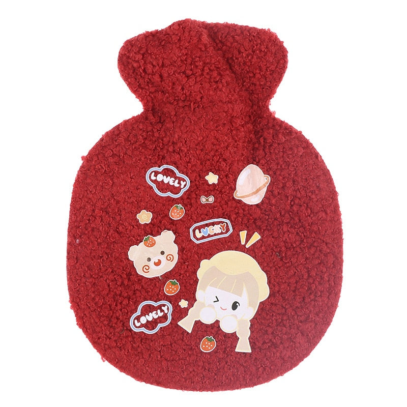 1Pc Lovely Cartoon Hand Po Warm Water Bottle Mini Hot Water Bottles Portable Hand Warmer Girls Pocket Hand Feet Hot Water Bags humolife