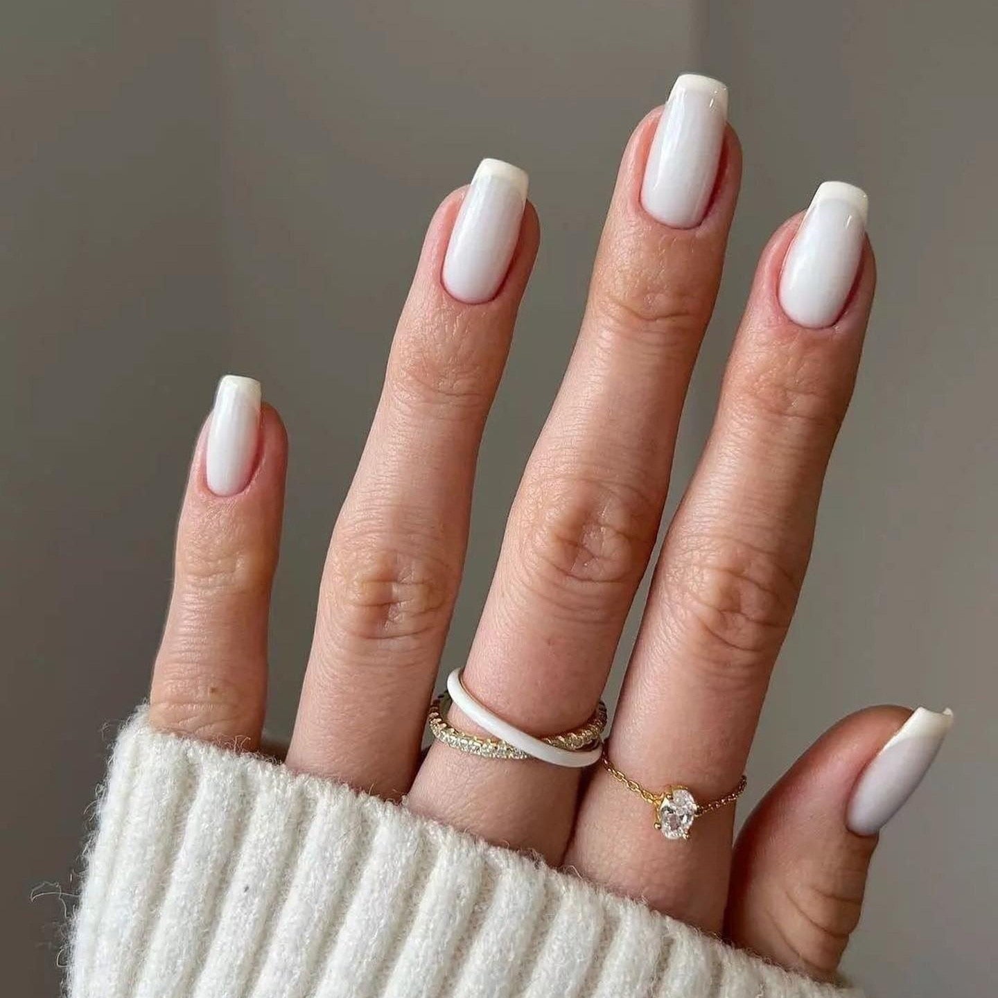 24Pcs/Box Charming Pink Flame Short Ballet Wearable Fake Nails press on Square Head Full Cover Detachable Finished Fingernails humolife