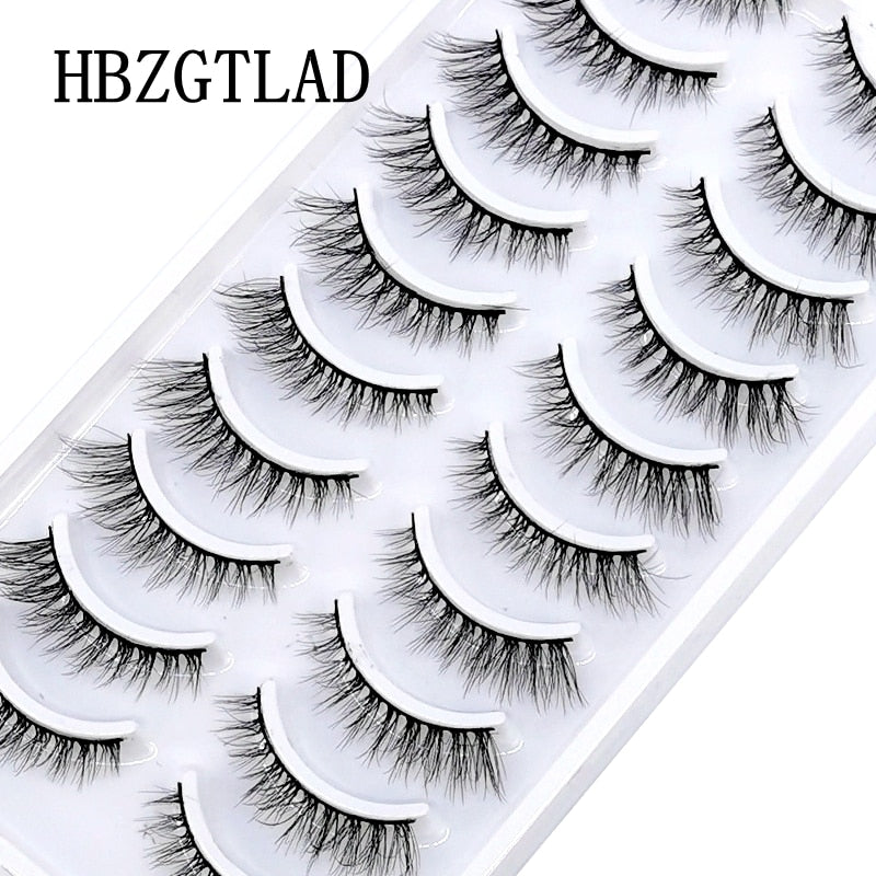 NEW 10 Pairs Natural False Eyelashes Fake Lashes Long Makeup 3d Mink Lashes Extension Eyelash Mink Eyelashes for Beauty 54 humolife