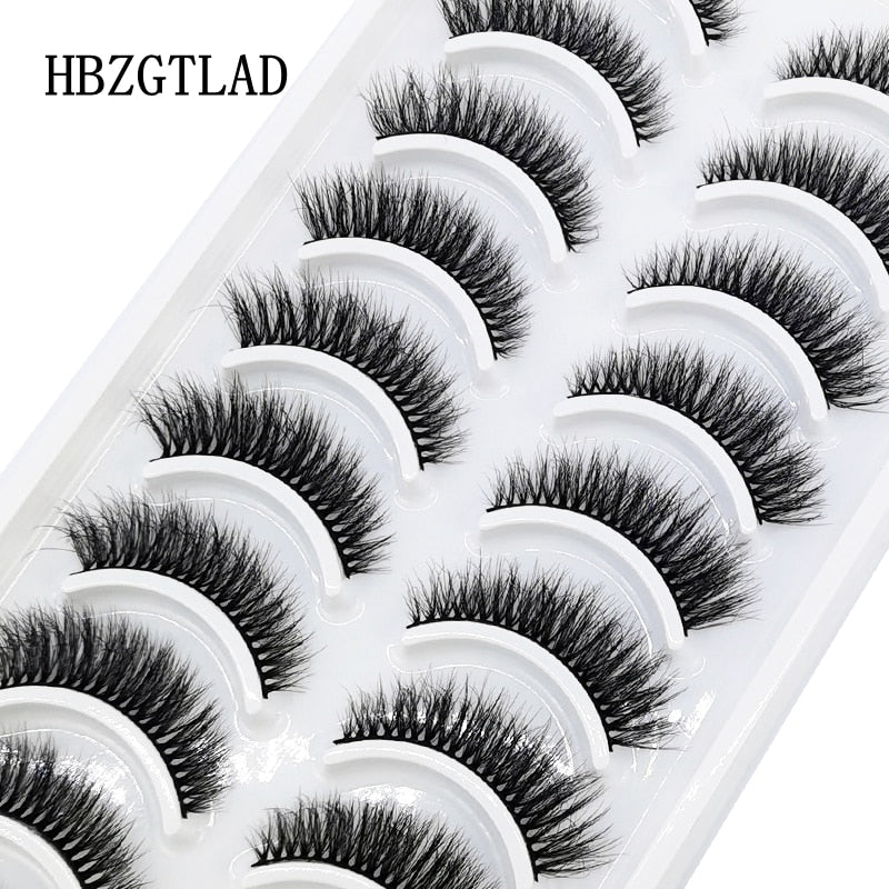 NEW 10 Pairs Natural False Eyelashes Fake Lashes Long Makeup 3d Mink Lashes Extension Eyelash Mink Eyelashes for Beauty 54 humolife