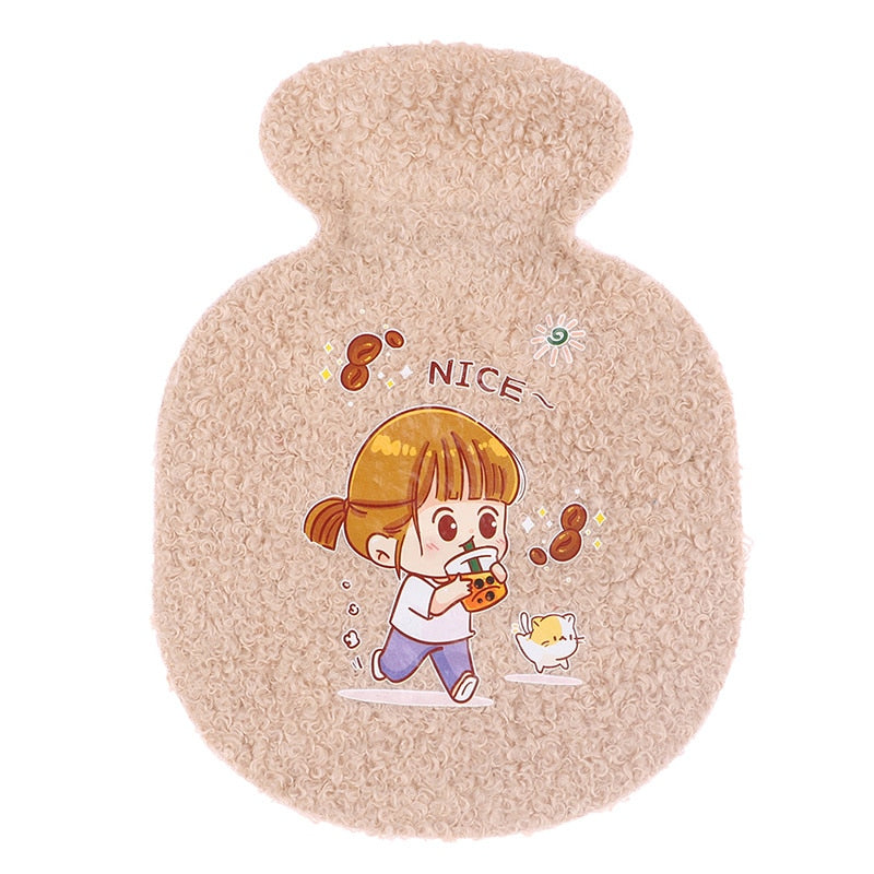 1Pc Lovely Cartoon Hand Po Warm Water Bottle Mini Hot Water Bottles Portable Hand Warmer Girls Pocket Hand Feet Hot Water Bags humolife