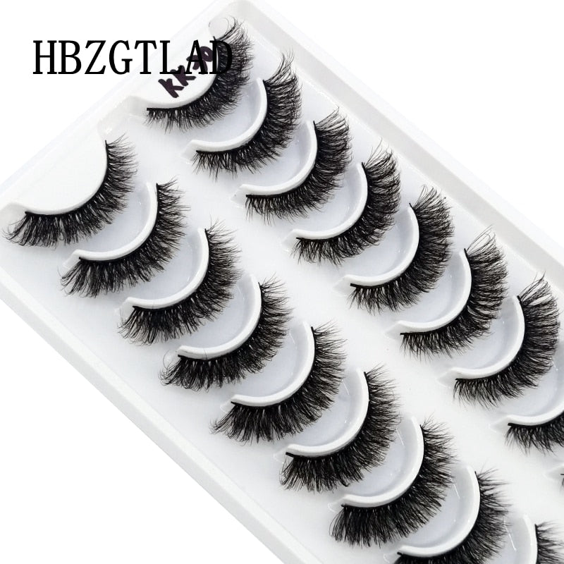 NEW 10 Pairs Natural False Eyelashes Fake Lashes Long Makeup 3d Mink Lashes Extension Eyelash Mink Eyelashes for Beauty 54 humolife