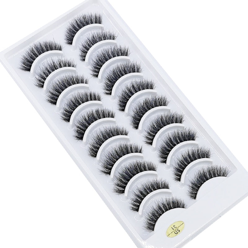 NEW 10 Pairs Natural False Eyelashes Fake Lashes Long Makeup 3d Mink Lashes Extension Eyelash Mink Eyelashes for Beauty 54 humolife