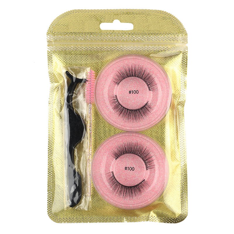 MEISHENJIE 2 Pairs natural false eyelashes thick makeup 3d mink lashes soft eyelash extension fake eyelash fluffy mink eyelashes humolife