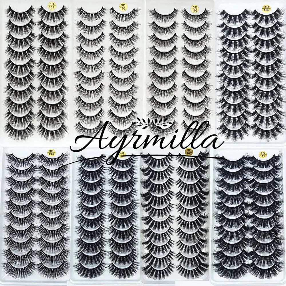 5/10Pairs 3D Mink Lashes Natural Eyelashes Dramatic False Eyelashes Faux Cils Makeup Wholesale Fake Eyelash Extension maquiagem humolife