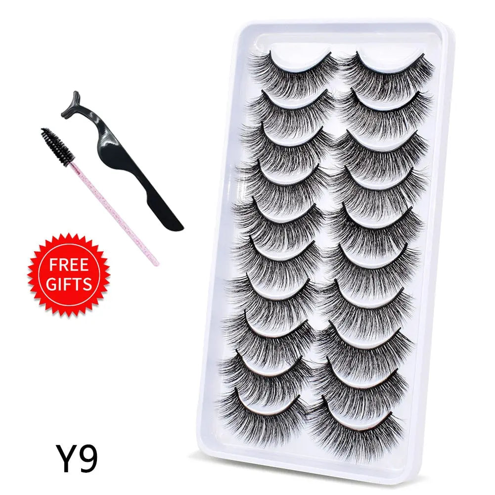 5/10Pairs 3D Mink Lashes Natural Eyelashes Dramatic False Eyelashes Faux Cils Makeup Wholesale Fake Eyelash Extension maquiagem humolife