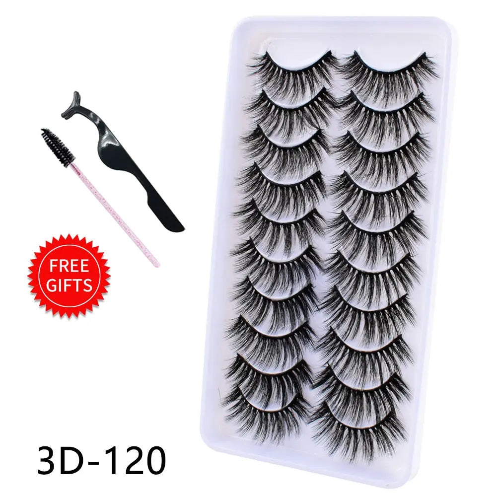 5/10Pairs 3D Mink Lashes Natural Eyelashes Dramatic False Eyelashes Faux Cils Makeup Wholesale Fake Eyelash Extension maquiagem humolife