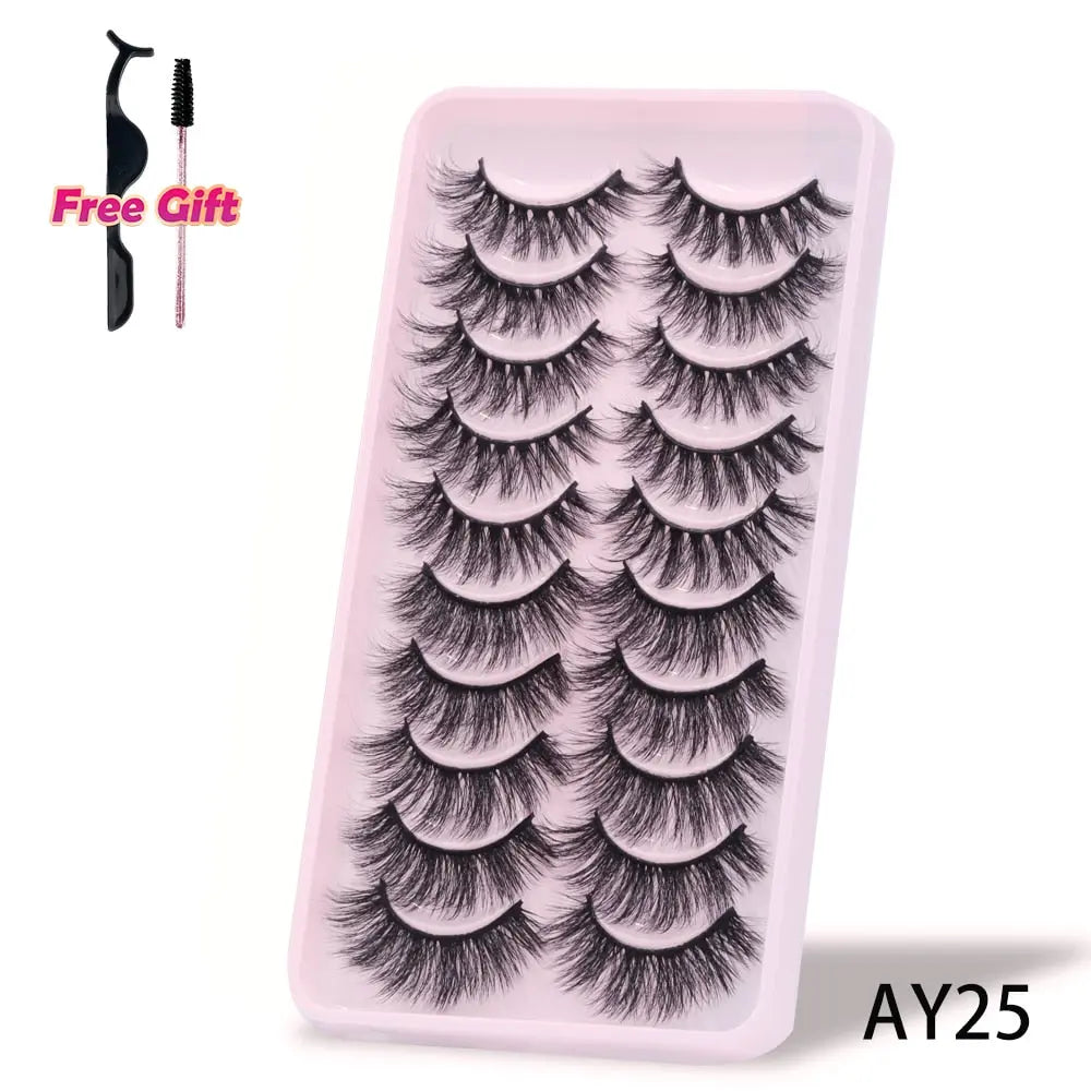 5/10Pairs 3D Mink Lashes Natural Eyelashes Dramatic False Eyelashes Faux Cils Makeup Wholesale Fake Eyelash Extension maquiagem humolife