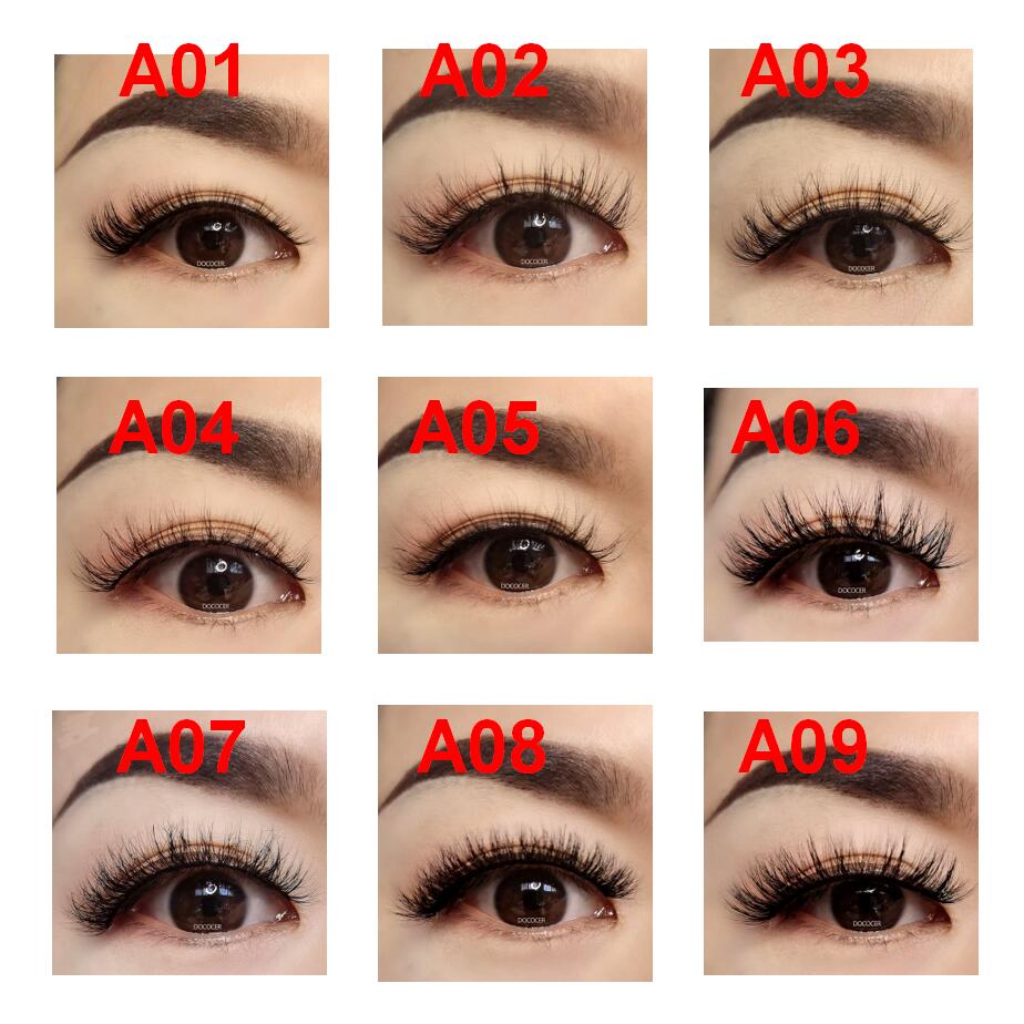 3D Mink Eyelash Real Mink Eyelashes Handmade Crossing Lashes Individual Strip Thick Lash Fake Eyelashes A02 humolife