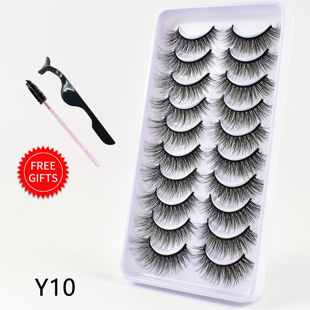 5/10Pairs 3D Mink Lashes Natural Eyelashes Dramatic False Eyelashes Faux Cils Makeup Wholesale Fake Eyelash Extension maquiagem humolife
