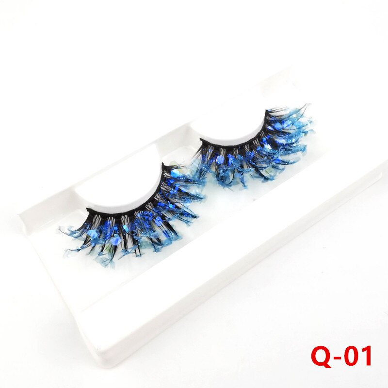 Fluorescence New mink color lashes wholesale natural long fluffy individual dramatic colorful false eyelashes Makeup Extension humolife