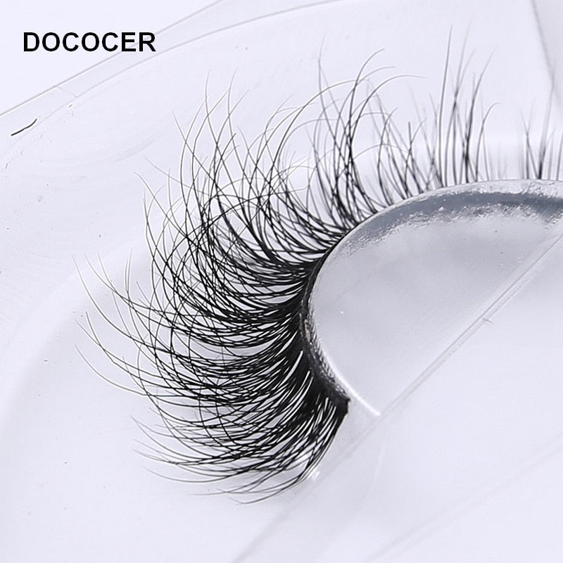 3D Mink Eyelash Real Mink Eyelashes Handmade Crossing Lashes Individual Strip Thick Lash Fake Eyelashes A02 humolife