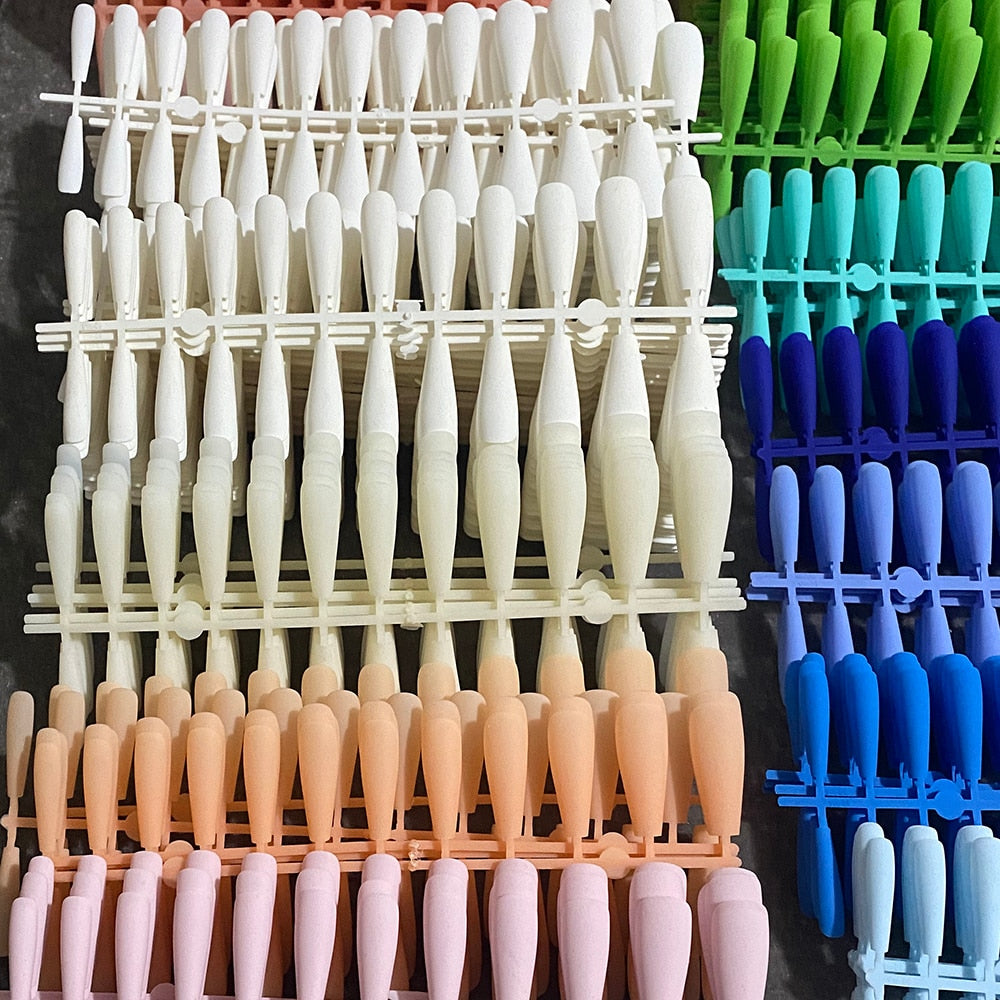 24pcs Mix Colors Matte Super Long Coffin False Nail Ballet Press on Nails Tips for Nails Art Artificial Fingernails Fake Nail humolife