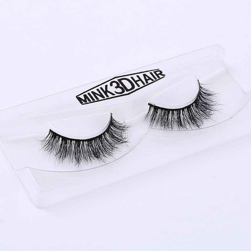 3D Mink Eyelash Real Mink Eyelashes Handmade Crossing Lashes Individual Strip Thick Lash Fake Eyelashes A02 humolife