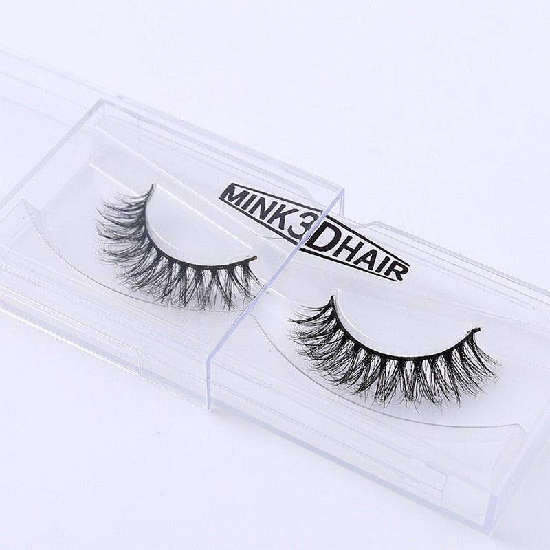3D Mink Eyelash Real Mink Eyelashes Handmade Crossing Lashes Individual Strip Thick Lash Fake Eyelashes A02 humolife