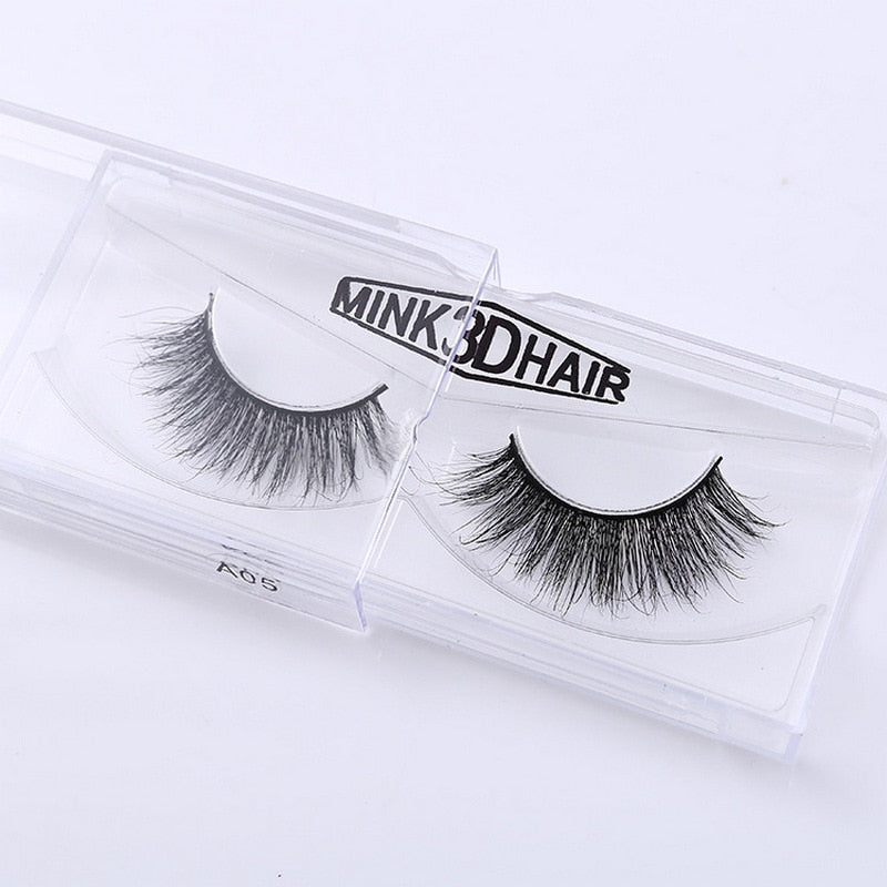 3D Mink Eyelash Real Mink Eyelashes Handmade Crossing Lashes Individual Strip Thick Lash Fake Eyelashes A02 humolife