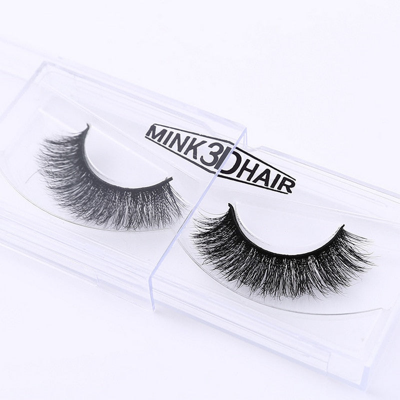 3D Mink Eyelash Real Mink Eyelashes Handmade Crossing Lashes Individual Strip Thick Lash Fake Eyelashes A02 humolife
