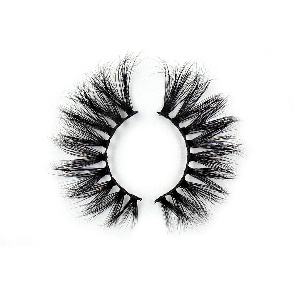 AMAOLASH 3D Mink Eyelashes Cross Thick Luxury Handmade Fluffy Long Lasting False Eyelashes 25mm Dramatic Full stripe Lashes G16 humolife