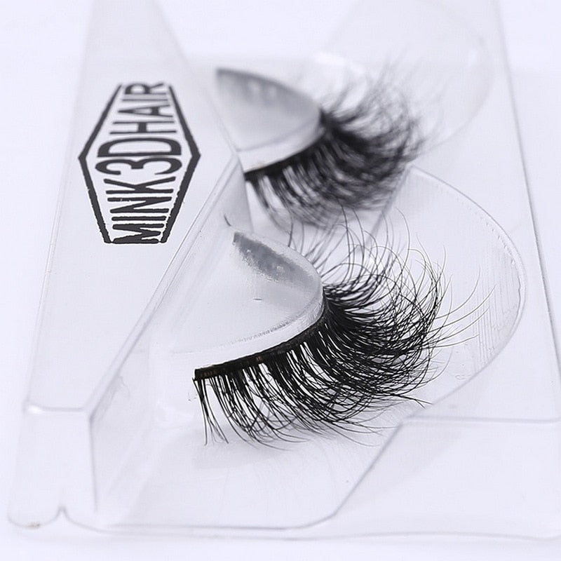 3D Mink Eyelash Real Mink Eyelashes Handmade Crossing Lashes Individual Strip Thick Lash Fake Eyelashes A02 humolife