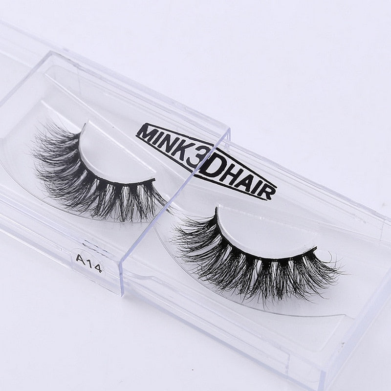 3D Mink Eyelash Real Mink Eyelashes Handmade Crossing Lashes Individual Strip Thick Lash Fake Eyelashes A02 humolife