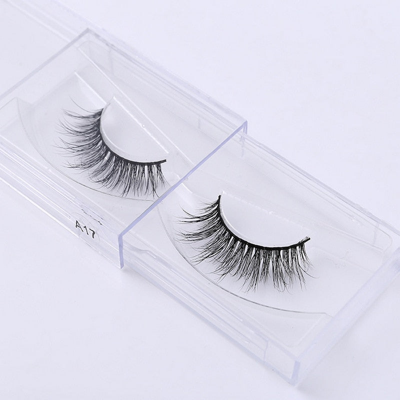 3D Mink Eyelash Real Mink Eyelashes Handmade Crossing Lashes Individual Strip Thick Lash Fake Eyelashes A02 humolife