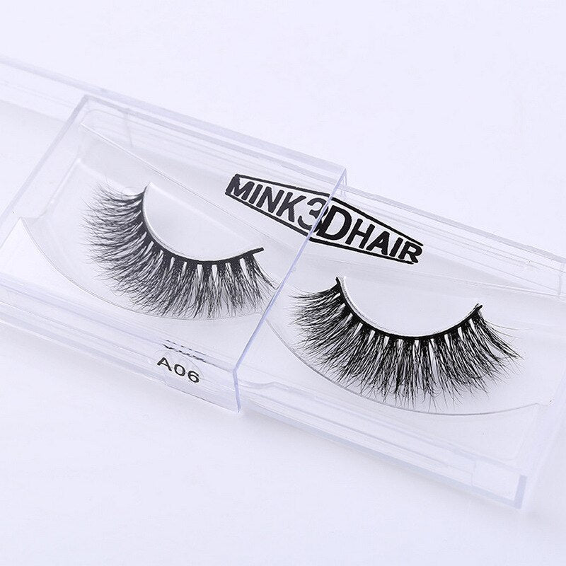 3D Mink Eyelash Real Mink Eyelashes Handmade Crossing Lashes Individual Strip Thick Lash Fake Eyelashes A02 humolife